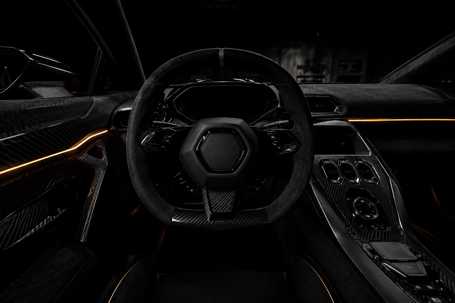 Interior detailing — luxury cockpit diagnostic view